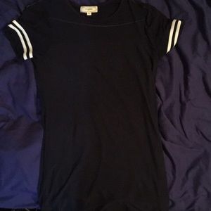 Navy blue mesh top dress